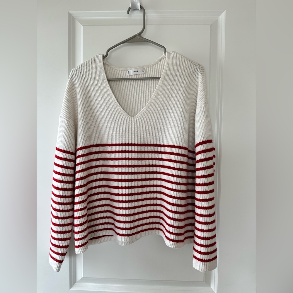 Mango Oversized striped sweater